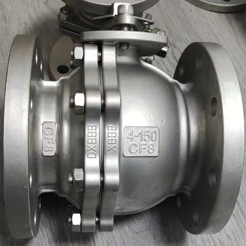 API6d/API608 Fire Safe Wcb CF8 CF8m 2 PC Floating Ball Valve 150lb